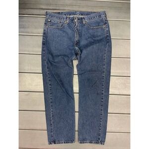 Levis 505 Straight Jeans Mens‎ 36X30 Blue Denim Medium Wash Casual